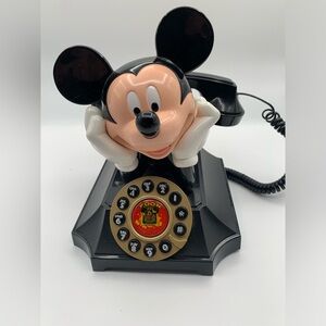 Vintage 1980’s Mickey Mouse Desk Phone Push Button Wired